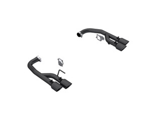 MBRP 2024 Ford Mustang GT 5.0L 2.5in Dual Rear Axle-Black Tips - Black-Coated Aluminized Steel  mbrpS7281BLK