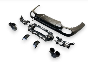 German Car Accessories 2024+ Mercedes-Benz E-Class Gloss Black Rear Diffuser with Quad Tips | W214