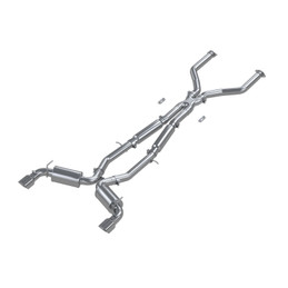 MBRP 17+ Infiniti Q60 3.0L RWD/AWD 3in Cat-Back Dual Split Rear Street Version w/4.5in OD Tips -T304 mbrpS4406304