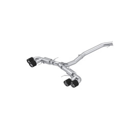 MBRP 2009-2023 Nissan GTR 3.8L Stainless Steel 3.5in Cat-Back, Dual Split Rear Quad Carbon Tips mbrpS44073CF