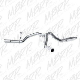 MBRP 14-16 Ram 2500 6.4L 4in 409 SS Dual Side Split Outlet Cat Back Exhaust mbrpS5151409
