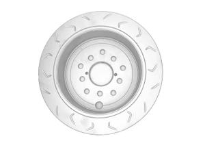 FactionFab Slotted Rear Rotor V2 Dual Drilled - Subaru WRX 2008-2021 FFA1.10293.1