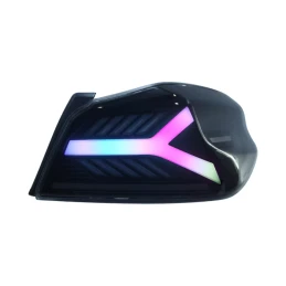 OLM Y-Spec LED Taillights (Smoke Lens White Optic w/RGB) - 2015-2021 WRX / STI OLME.47004.1-RGB