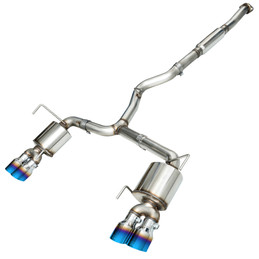 AWE Touring Edition Exhaust for 2015+ VA WRX Sedan - 4" Vapor Blue Quad Tips