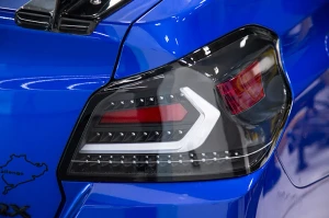 OLM Evolution Tail Lights (Clear Lens, Black Base, White Bar) - 2015-2021 WRX / STI OLMA.70032.1-B