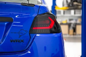 OLM Evolution Tail Lights (Smoked Lens, Black Base, Red Bar) - 2015-2021 WRX / STI OLMA.70032.1-SBR
