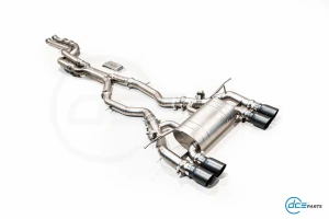 DCE Parts - BMW F80 M3 F82 M4 Equal Length & Single Midpipe Hybrid Stainless Steel / Titanium Catback Valved Exhaust