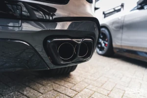 DCE Parts Genuine BMW Black MATTE Performance X5 X6 M60i Exhaust Tips for BMW X5 G05 X6 G06