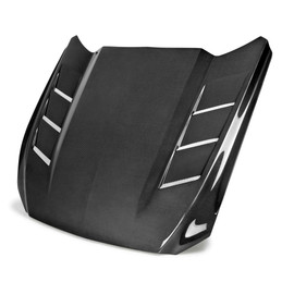 Anderson Composites Heat Extractor Double Sided Carbon Fiber Hood For 2015-2017 Ford Mustang AC-HD15FDMU-SA-DS
