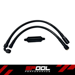 Spool Performance BMW [N54/N55] E9X/E8X/E6X High Performance Stainless Steel 10 Micron In-Line Filter Unit