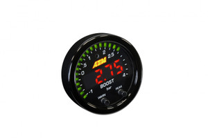AEM X-Series Boost Pressure Gauge -30-60psi / -1-4bar Black Bezel & Black Faceplate (AEM-30-0308) AEM X-Series Boost Pressure Gauge -30-60psi / -1-4bar Black Bezel & Black Faceplate (AEM-30-0308)