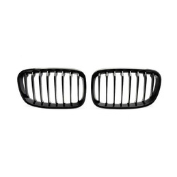 MHC Black BMW F20 & F21 1 Series Pre-LCI Gloss Black Single Slat Front Grilles  MHCB-PREF20F21-GB-FG001