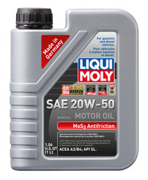 LIQUI MOLY 1L MoS2 Anti-Friction Motor Oil 20W-50 lqm22070 LIQUI MOLY 1L MoS2 Anti-Friction Motor Oil 20W-50 lqm22070