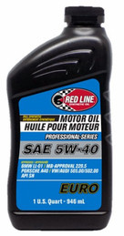 Red Line Professional Series Euro 5W40 Motor Oil - Quart red12904 (Comes in Case of 6 Units)