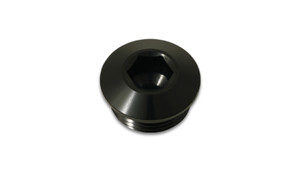 Vibrant Aluminum 34AN ORB Low Profile Port Plug - Anodized Black vib10990