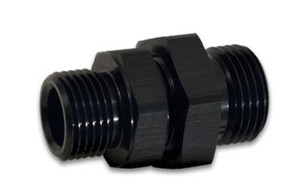 Vibrant -8AN to -6AN ORB Male to Male Union Adapter - Anodized Black vib16981 Vibrant -8AN to -6AN ORB Male to Male Union Adapter - Anodized Black vib16981