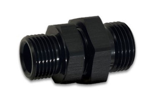 Vibrant -10AN to -8AN ORB Male to Male Union Adapter - Anodized Black vib16983 Vibrant -10AN to -8AN ORB Male to Male Union Adapter - Anodized Black vib16983
