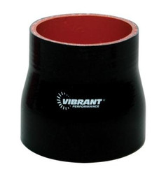 Vibrant 4 Ply Aramid Reducer Coupling 2.5in I.D. x 4in I.D. - Gloss Black vib2928