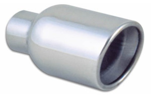 Vibrant 3in ID Dual 4in OD Round SS Tips (Double Wall, Angle Cut) vib1343