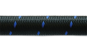 Vibrant -10 AN Two-Tone Black/Blue Nylon Braided Flex Hose (5 foot roll) vib11990B