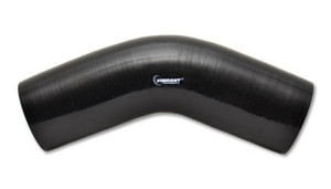 Vibrant 4 Ply Reinforced Silicone Elbow Connector - 2.75in I.D. - 45 deg. Elbow (BLACK) vib2753 Vibrant 4 Ply Reinforced Silicone Elbow Connector - 2.75in I.D. - 45 deg. Elbow (BLACK) vib2753