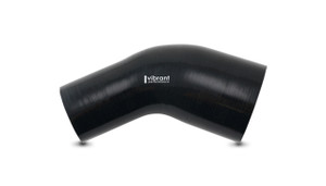 Vibrant 3.50in ID x 3.25in ID Gloss Black Silicone 45 Degree Transition Elbow vib19771 Vibrant 3.50in ID x 3.25in ID Gloss Black Silicone 45 Degree Transition Elbow vib19771
