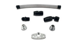 Vibrant Univ Top Mount Oil Drain Kit incl 20in Teflon lined S.S. hose Fitting vib10283