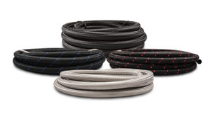 Vibrant -8 AN Two-Tone Black/Red Nylon Braided Flex Hose (20 foot roll) vib11978R
