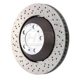 SHW 16-19 Porsche 911 GT3 RS w/o Ceramic Brakes Left Front Drilled-Dimpled Lightweight Brake Rotor shwPFL41387 SHW 16-19 Porsche 911 GT3 RS w/o Ceramic Brakes Left Front Drilled-Dimpled Lightweight Brake Rotor shwPFL41387