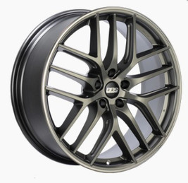 BBS CC-R 19x10 5x120 ET38 Satin Platinum Polished Rim Protector Wheel -82mm PFS/Clip Required bbsCC2402PPO
