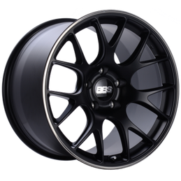 BBS CH-R 19x9.5 5x112 ET35 Satin Black Polished Rim Protector Wheel -82mm PFS/Clip Required bbsCH131BPO