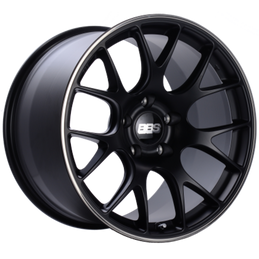BBS CH-R 19x9.5 5x112 ET45 Satin Black Polished Rim Protector Wheel -82mm PFS/Clip Required bbsCH123BPO