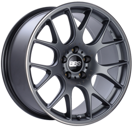 BBS CH-R 19x9.5 5x120 ET35 Satin Titanium Polished Rim Protector Wheel -82mm PFS/Clip Required bbsCH106TIPO