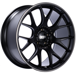 BBS CH-R 20x10.5 5x120 ET24 Satin Black Polished Rim Protector Wheel -82mm PFS/Clip Required bbsCH101BPO
