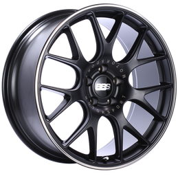 BBS CH-R 20x9 5x120 ET24 Satin Black Polished Rim Protector Wheel -82mm PFS/Clip Required bbsCH100BPO