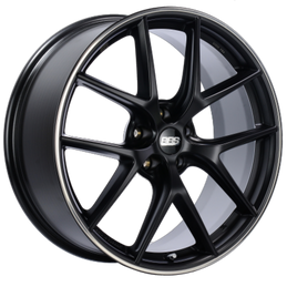 BBS CI-R 19x10.5 5x120 ET35 Satin Black Polished Rim Protector Wheel -82mm PFS/Clip Required bbsCI2601BPO