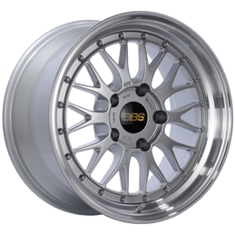 BBS LM 17x9 5x130 ET17 CB71.6 Diamond Silver Center Diamond Cut Lip Wheel bbsLM136DSPK