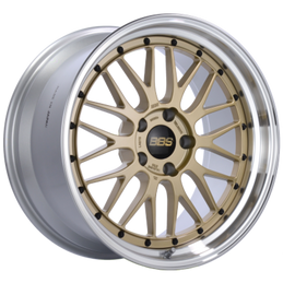 BBS LM 17x9 5x130 ET17 CB71.6 Gold Center Diamond Cut Lip Wheel bbsLM136GPK
