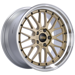 BBS LM 19x11 5x120 ET37 Diamond Gold Center / Diamond Cut Lip Wheel PFS/Clip Required bbsLM435GPK