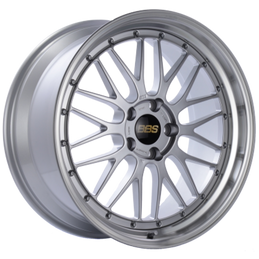 BBS LM 19x8.5 5x112 ET32 Diamond Silver Center Diamond Cut Lip Wheel - 82mm PFS Required bbsLM269DSPK