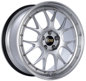 BBS LM-R 20x9.5 5x114.3 ET40 CB66 Diamond Silver Center Diamond Cut Lip Wheel bbsLM329DSPK