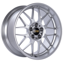 BBS RG-R 18x8.5 5x120 ET13 Diamond Silver Wheel -82mm PFS/Clip Required bbsRG737HDSK