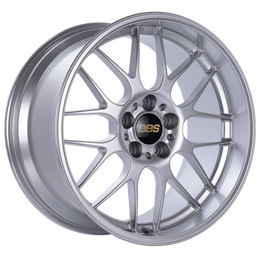 BBS RG-R 19x9.5 5x120 ET35 Diamond Silver Wheel -82mm PFS/Clip Required bbsRG797DSK