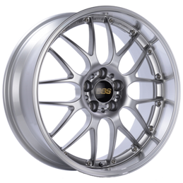 BBS RS-GT 19x9.5 5x112 ET32 Diamond Silver Center Diamond Cut Lip Wheel - 82mm PFS Required bbsRS961DSPK