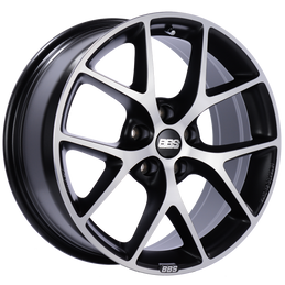 BBS SR 18x8 5x114.3 ET50 Satin Black Diamond Cut Face Wheel -82mm PFS/Clip Required bbsSR023VGPK