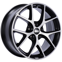 BBS SR 19x8.5 5x108 ET45 Satin Black Diamond Cut Face Wheel -70mm PFS/Clip Required bbsSR030VGPK