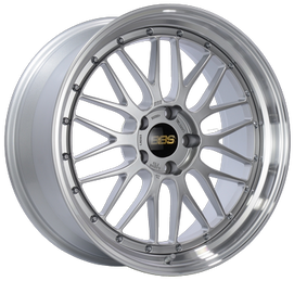 BBS LM 20x9.5 5x112 ET8 Diamond Silver Wheel 67mm PFS/Clip Required bbsLM460DSPK