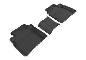 3D MAXpider 2016-2019 Nissan Maxima Kagu 2nd Row Floormats - Black aceL1NS08821509