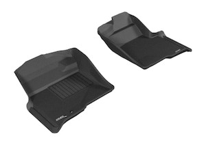 3D MAXpider 2009-2010 Ford F-150 Regular/Supercab/Supercrew Kagu 1st Row Floormat - Black aceL1FR06711509