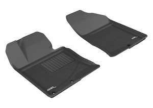3D MAXpider 2011-2014 Hyundai Sonata/2015 Sonata Hybrid Kagu 1st Row Floormat - Black aceL1HY03811509